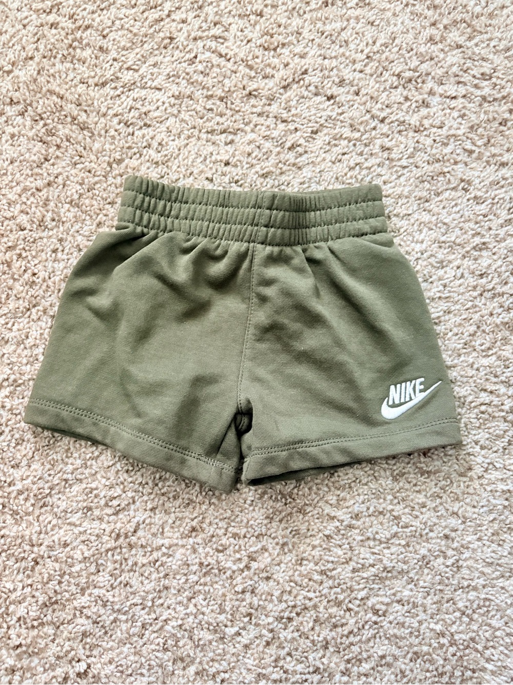 Nike Toddler Sportswear Club French Terry Shorts Olive Green 2T USED